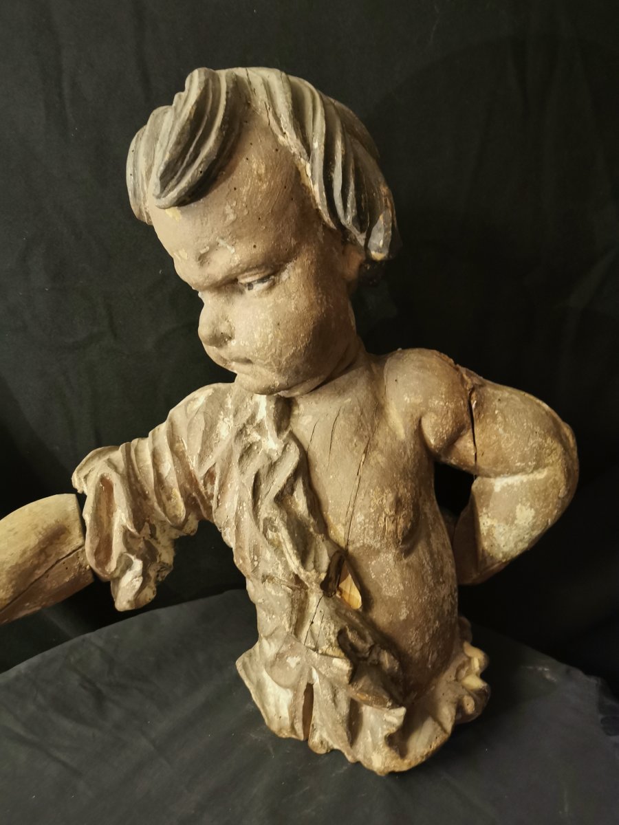 Sculpture En Bois Enfant 