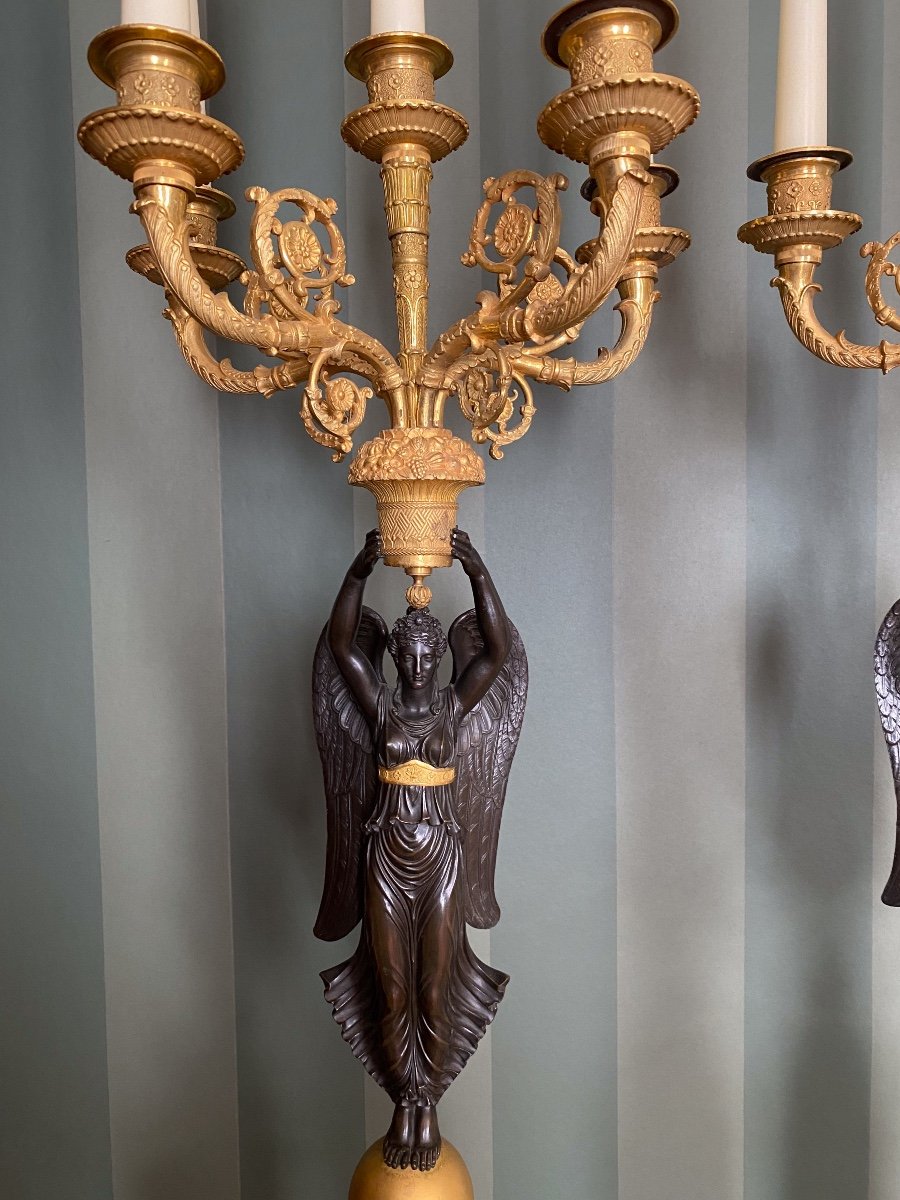 A Pair Of Ormolu Candelabra Attributed To P-ph Thomire Or Claude Galle 1800-1815-photo-2