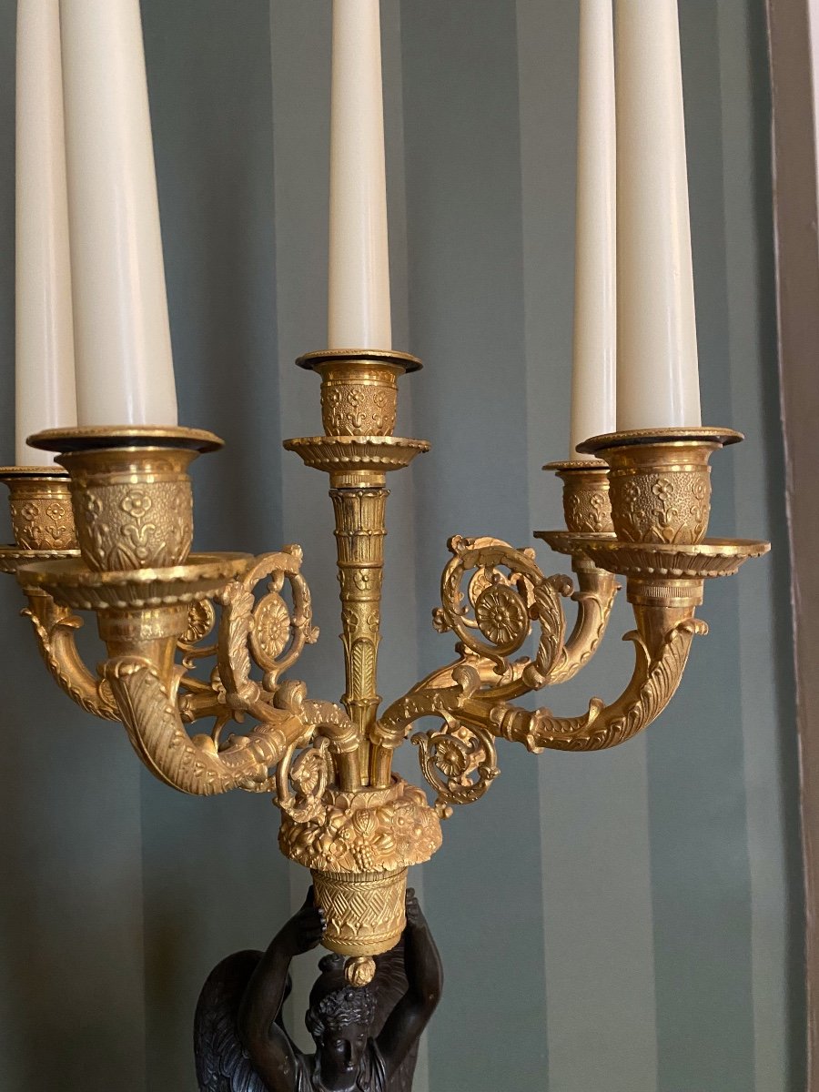 A Pair Of Ormolu Candelabra Attributed To P-ph Thomire Or Claude Galle 1800-1815-photo-2