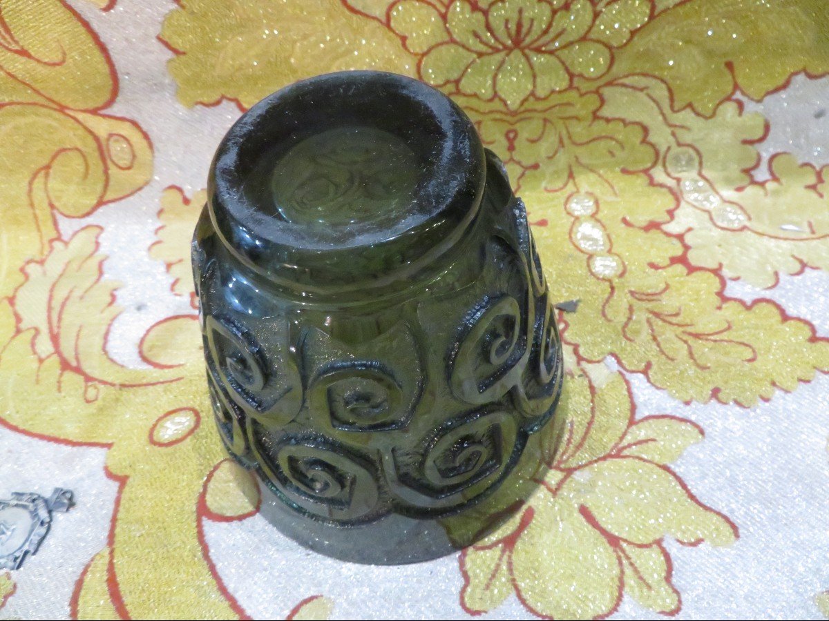 Old Vase By Daum Nancy Art Deco Period Released Al Acid Circa 1930-photo-2