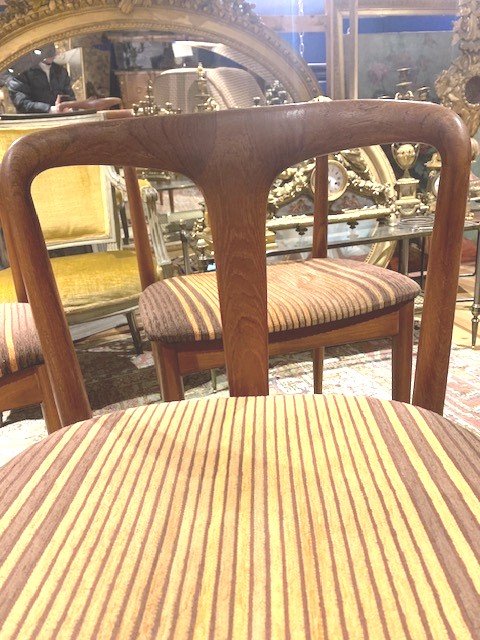 4 Old Designer Chairs 1960 Teak Or Rosewood Scandinavian Danish Juliane Vamo Andersen-photo-2