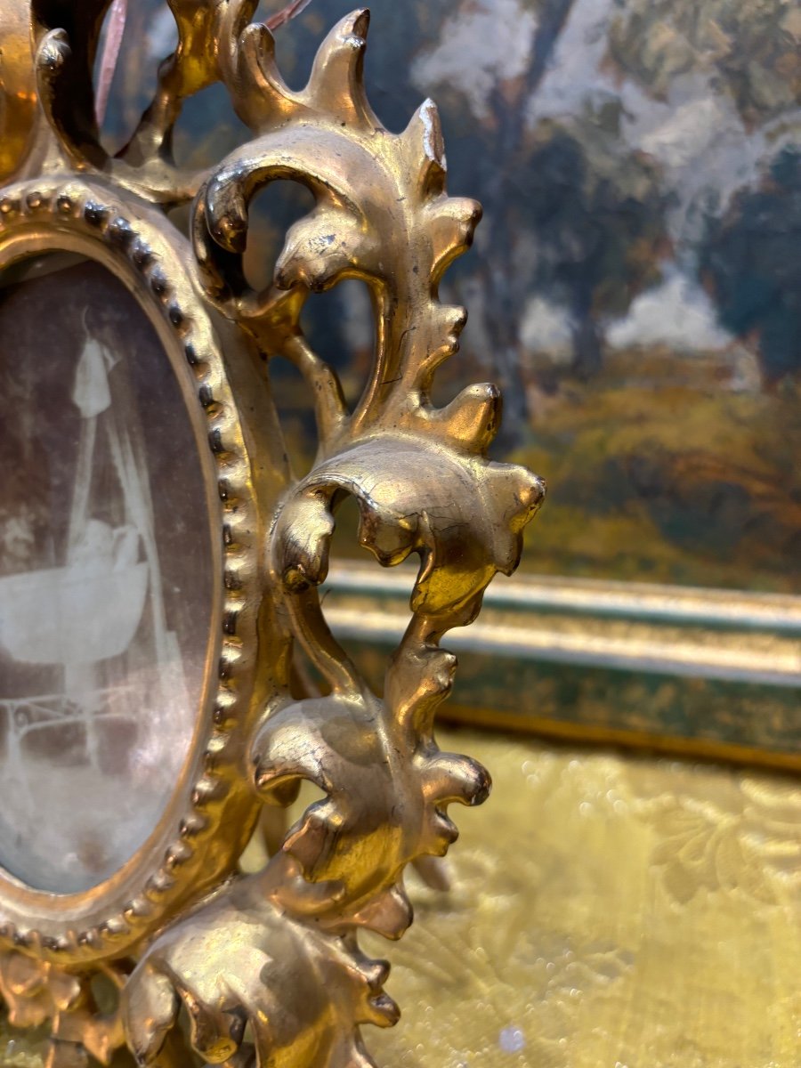 Corniche Frame Italy Firenze In Openwork And Gilded Wood 19th Century Florenti To Place Or Hang -photo-4