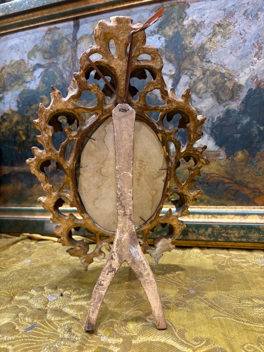 Corniche Frame Italy Firenze In Openwork And Gilded Wood 19th Century Florenti To Place Or Hang -photo-1