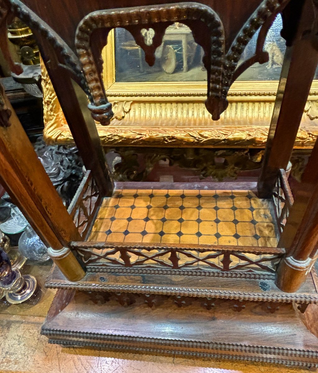 19th Century Flamboyant Gothic Rosewood Clock Circa 1830 -photo-3