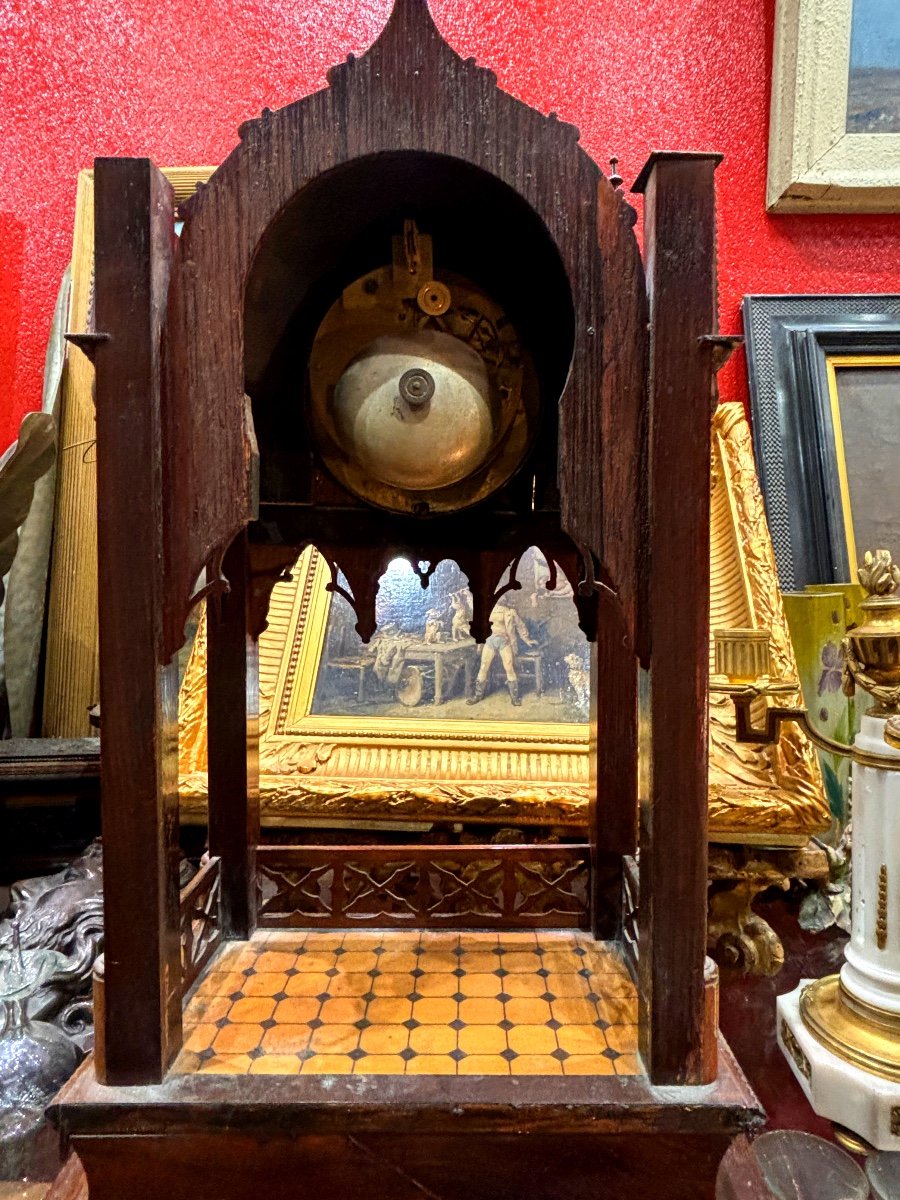 19th Century Flamboyant Gothic Rosewood Clock Circa 1830 -photo-2