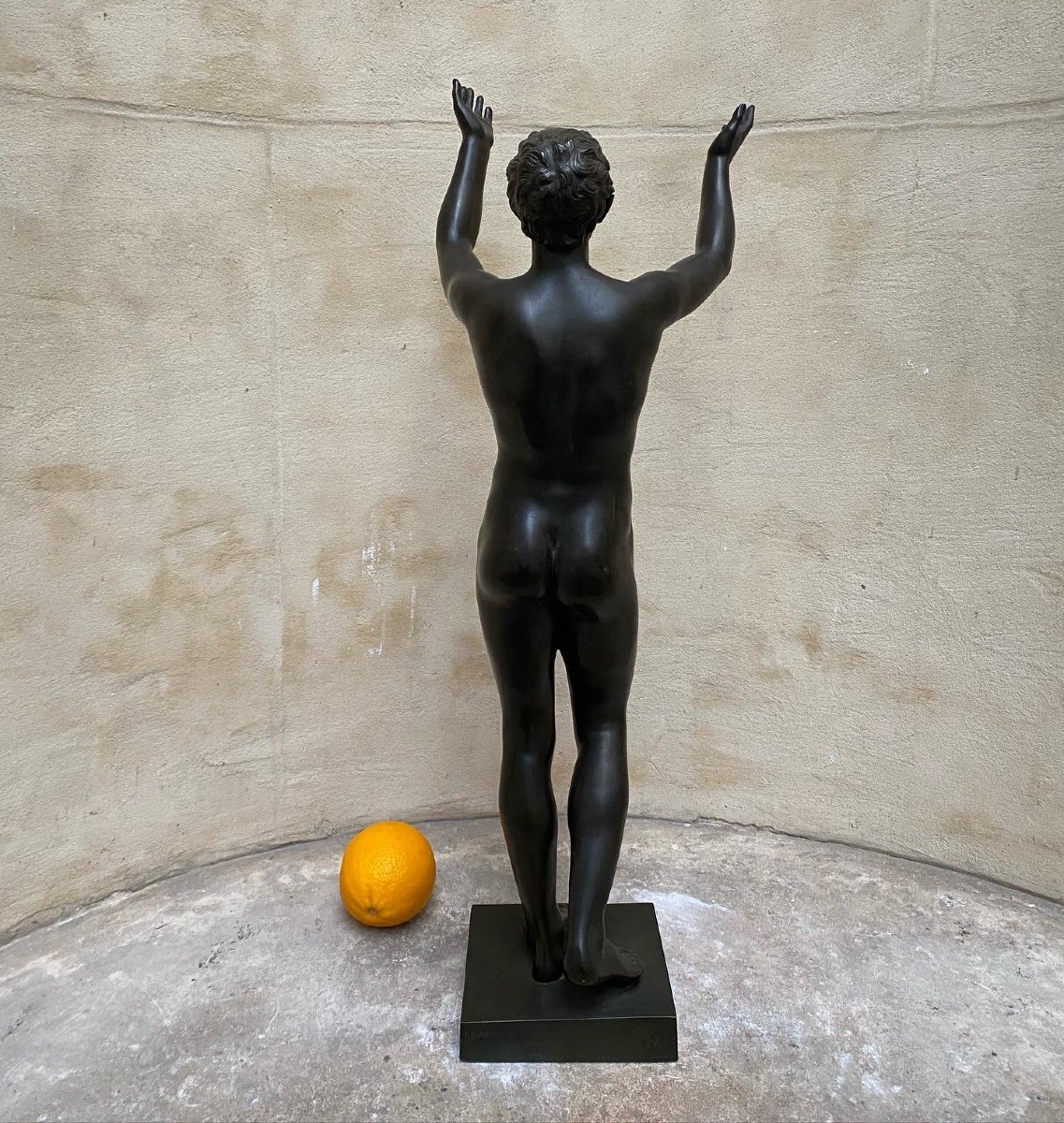 Young Man Praying, Bronze Barbedienne 1850-photo-4