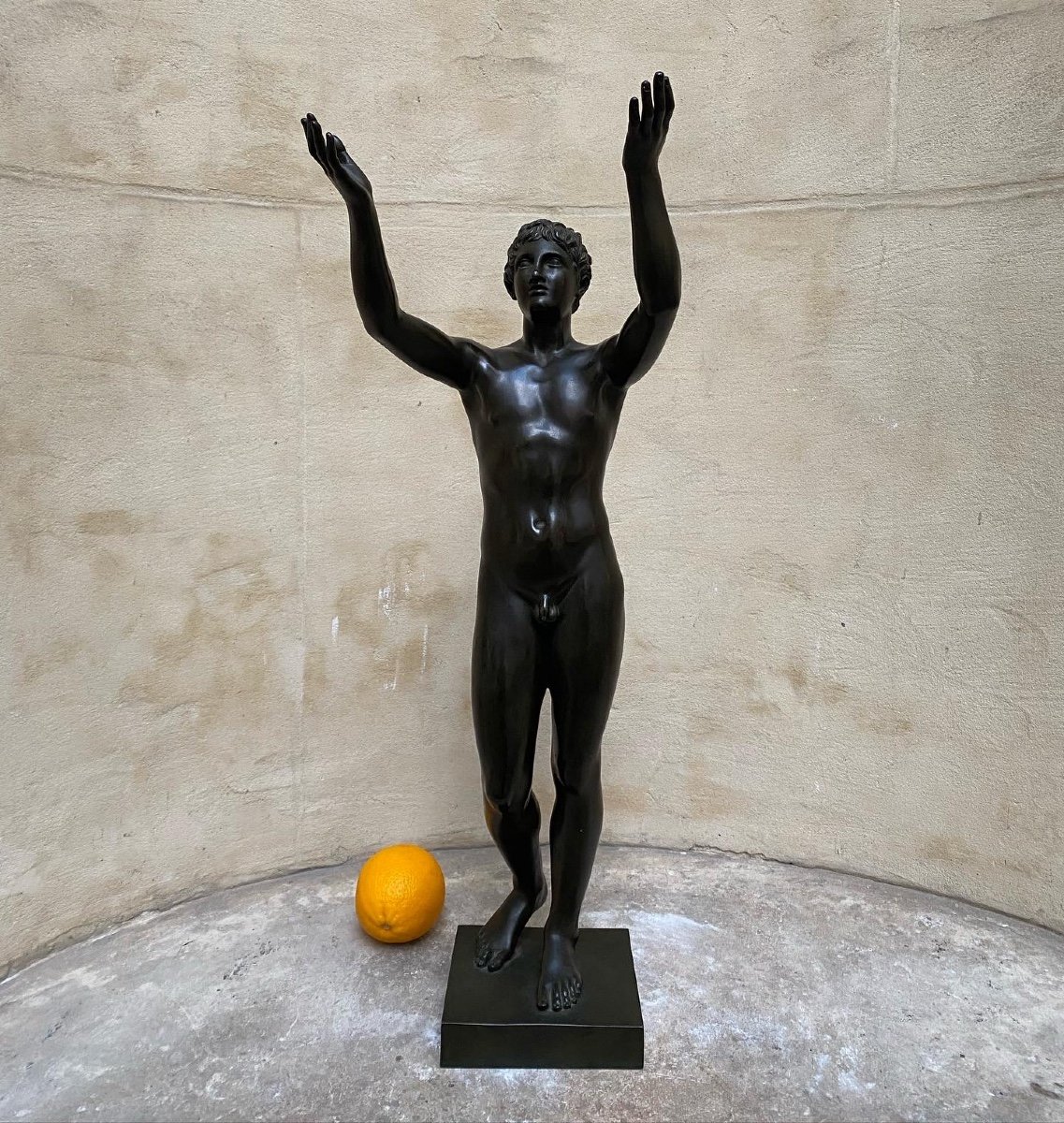 Young Man Praying, Bronze Barbedienne 1850