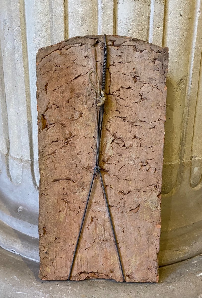 Maquette En Terre Cuite D’une Cheminée Et Son Trumeau, 19ème Siècle -photo-4