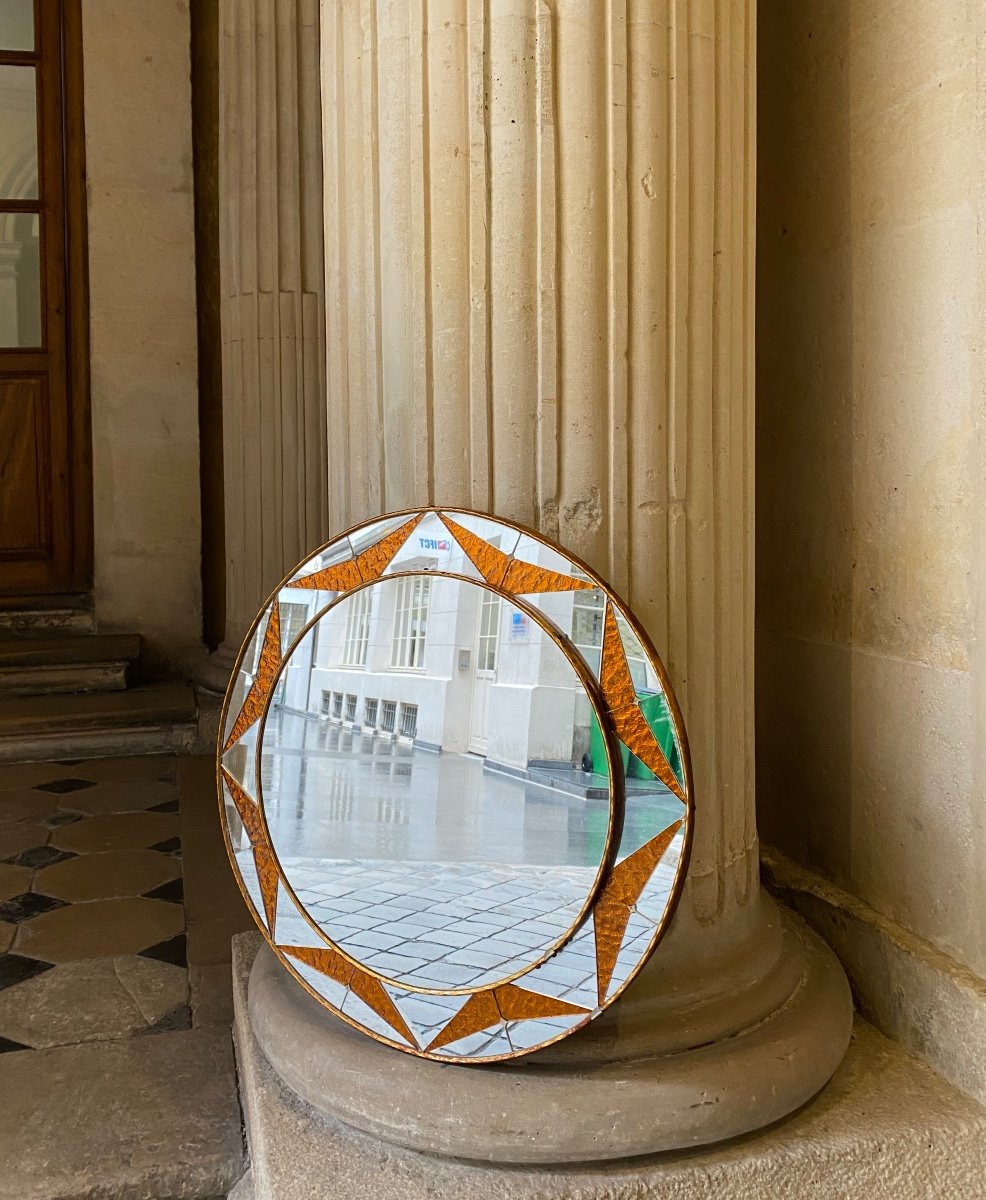 Pair Of Round Mirrors  50s/60s-photo-2