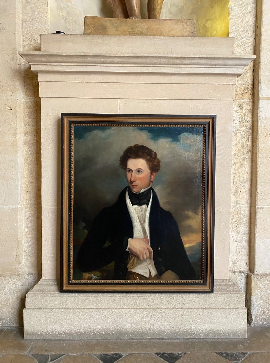 Portrait Of Young Man, English School Early 19th Century -photo-4