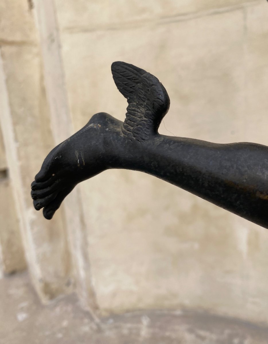 Flying Mercury, Bronze After Jean De Bologne 1830-photo-1