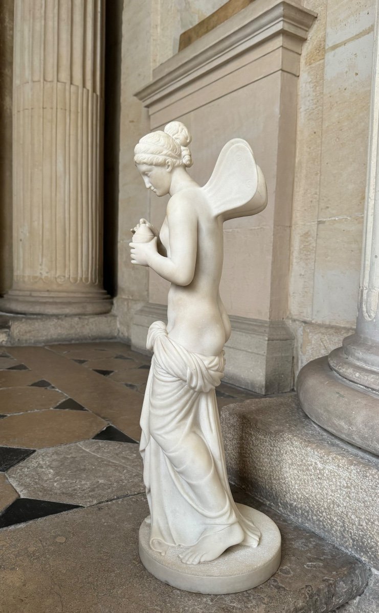 Pschyche, Marble After Thorvaldsen, 19th Century -photo-1