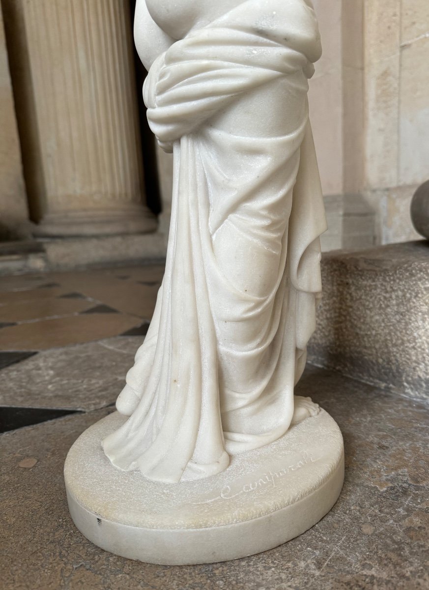 Pschyche, Marble After Thorvaldsen, 19th Century -photo-5