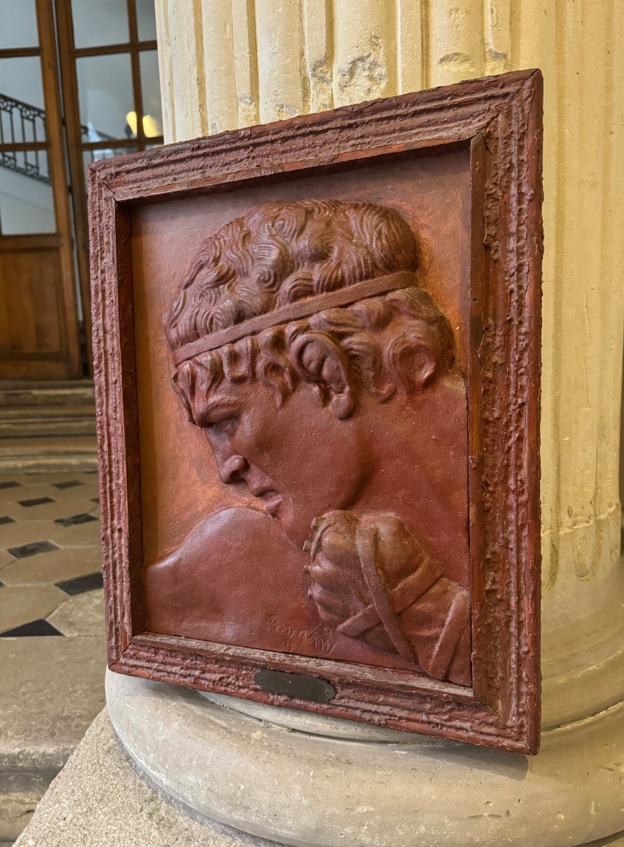 Le Pugiliste Romain, Bas-relief Par Sammy Murray 1939-photo-2