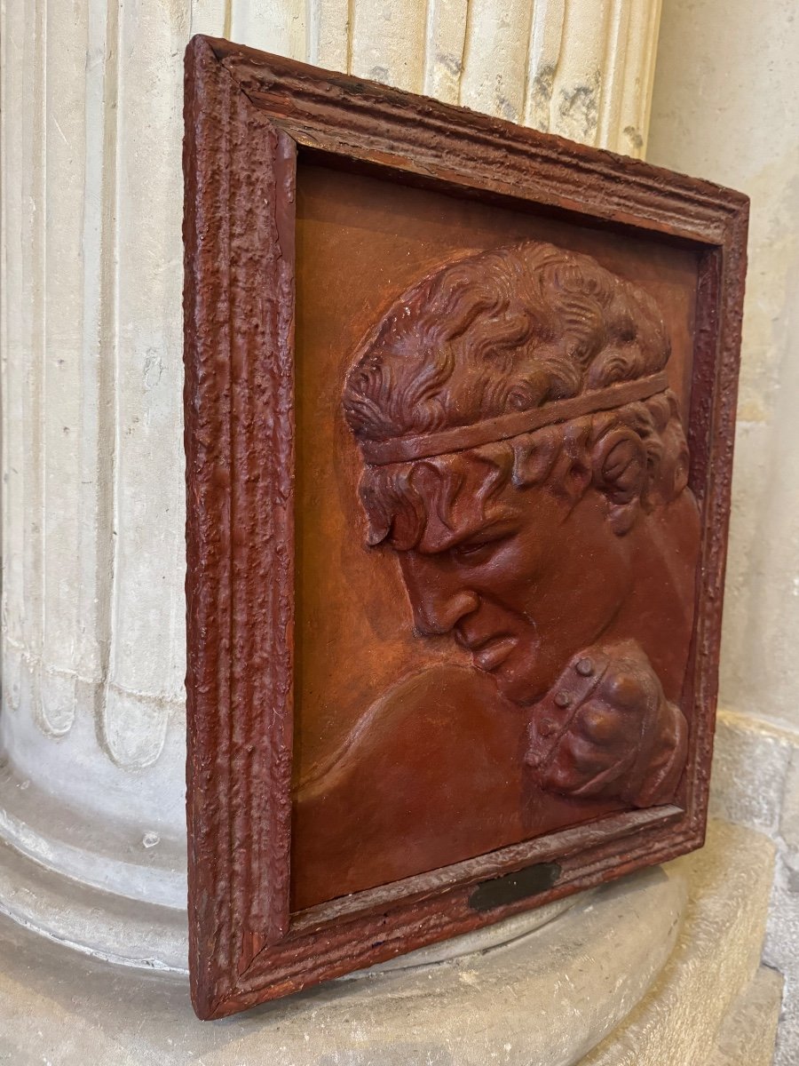 Le Pugiliste Romain, Bas-relief Par Sammy Murray 1939-photo-3