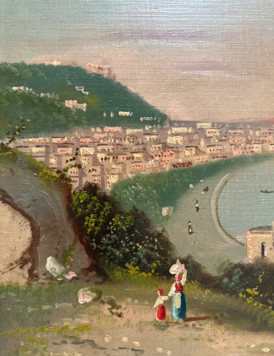 4 Views Of The Bay Of Naples And Vesuvius, Late 19th Century-photo-2