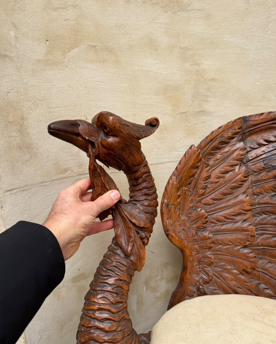 Siège Pour Enfant En Forme De Phénix Ou De Cygne, Venise 19ème Siècle -photo-2