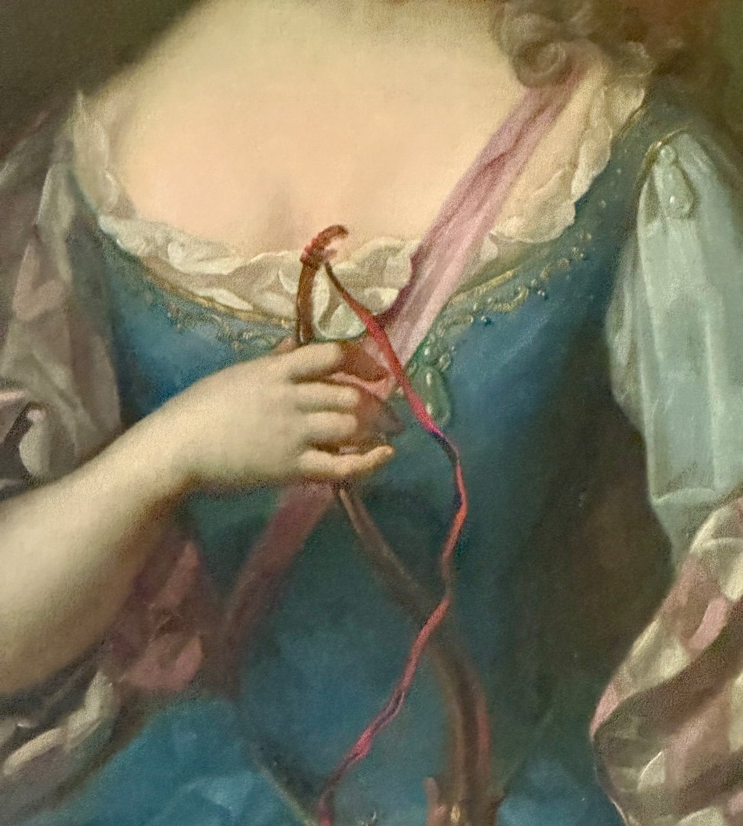 Portrait D’une Jeune Femme En Diane, Michel-hubert Descours, 1750-photo-2