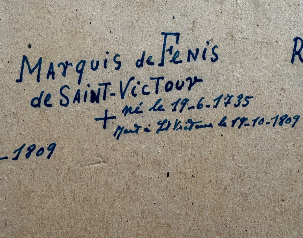 La Marquise Et Le Marquis Fénis De Saint Victour,  papier découpé fin18ème siècle -photo-4