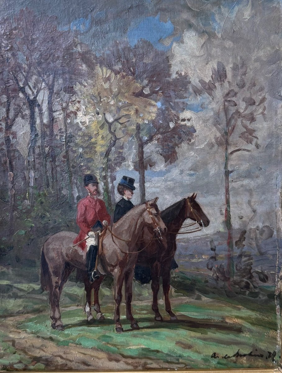 Riders In An Undergrowth, Auguste De Molins-photo-1