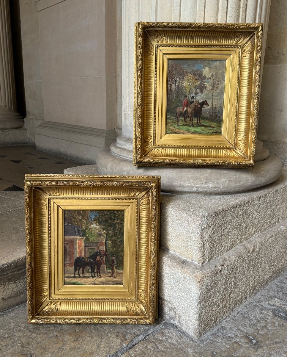 Riders In An Undergrowth, Auguste De Molins-photo-4