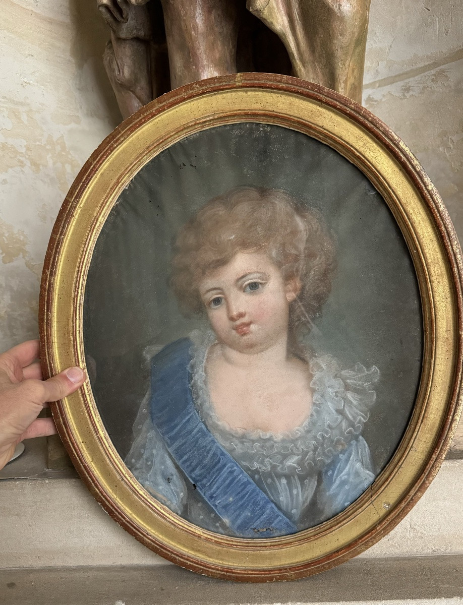 La Famille Royale, Six Pastels Fin Du 18ème Siècle -photo-2
