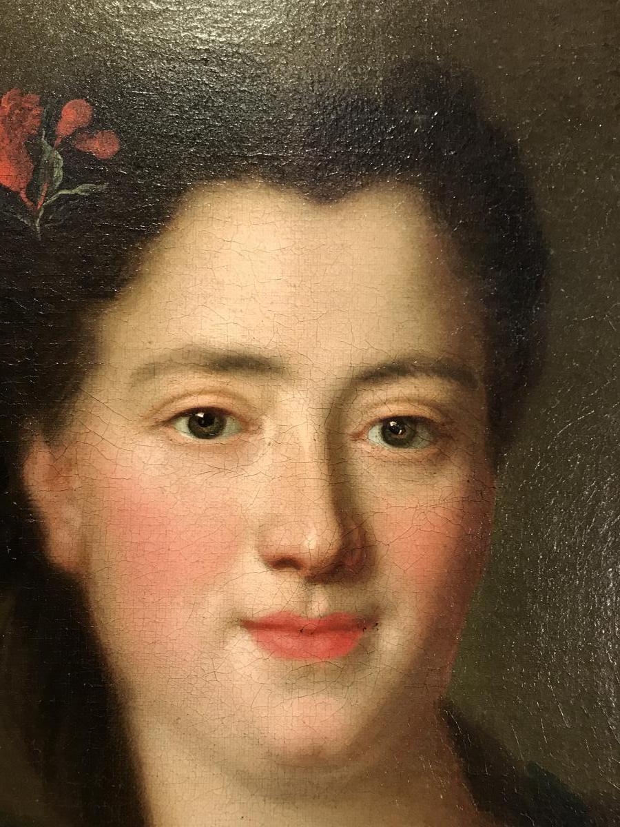 Portait De Femme, Alexis Simon Belle vers 1720-photo-3