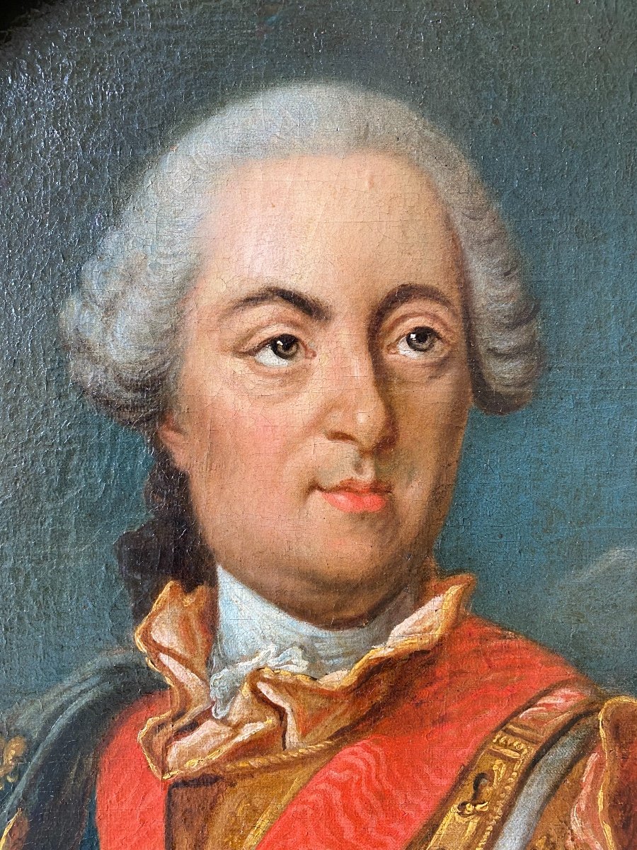 Portrait De Louis XV, Michel Van Loo Fin  Du 18ème Siècle -photo-2