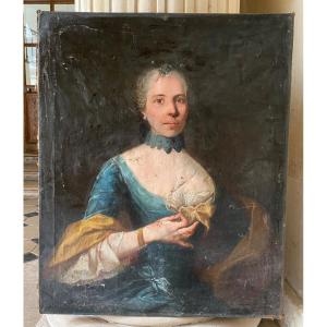 Portrait Of Woman Mid 18th Century