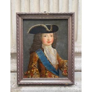 Louis XV Enfant, Huile Sur Toile 18ème Siècle  d’après Pierre Gobert 