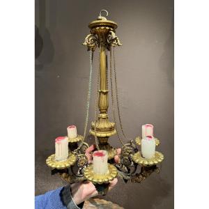 Rare Small Louis XVI Style Chandelier, 19th Century.