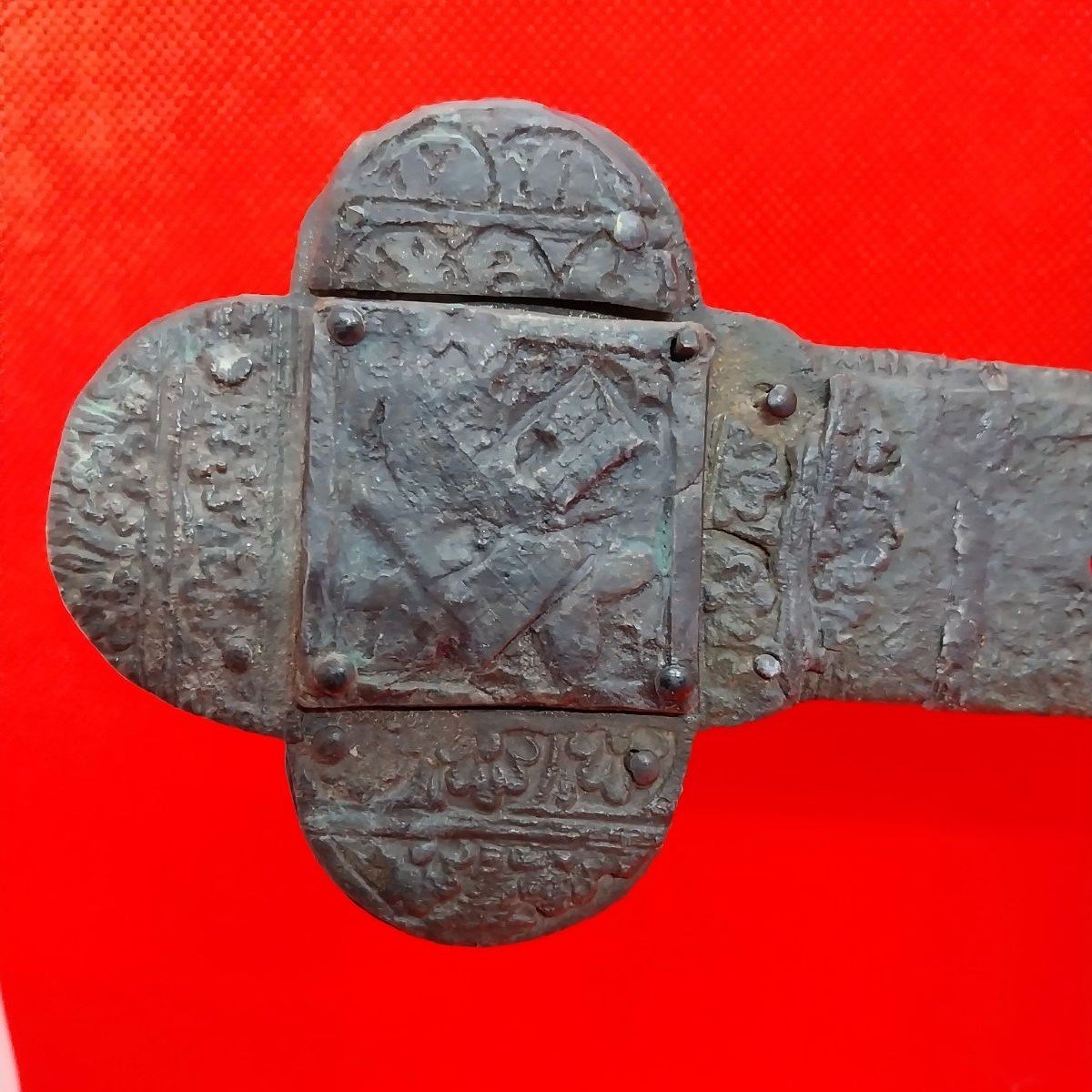 Bronze Cross Mosan 12th Century-photo-2