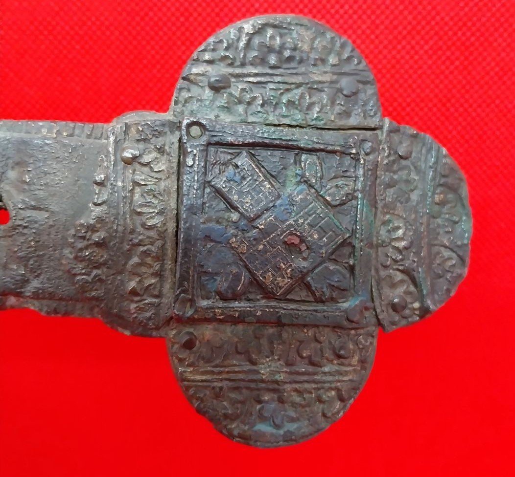 Bronze Cross Mosan 12th Century-photo-4