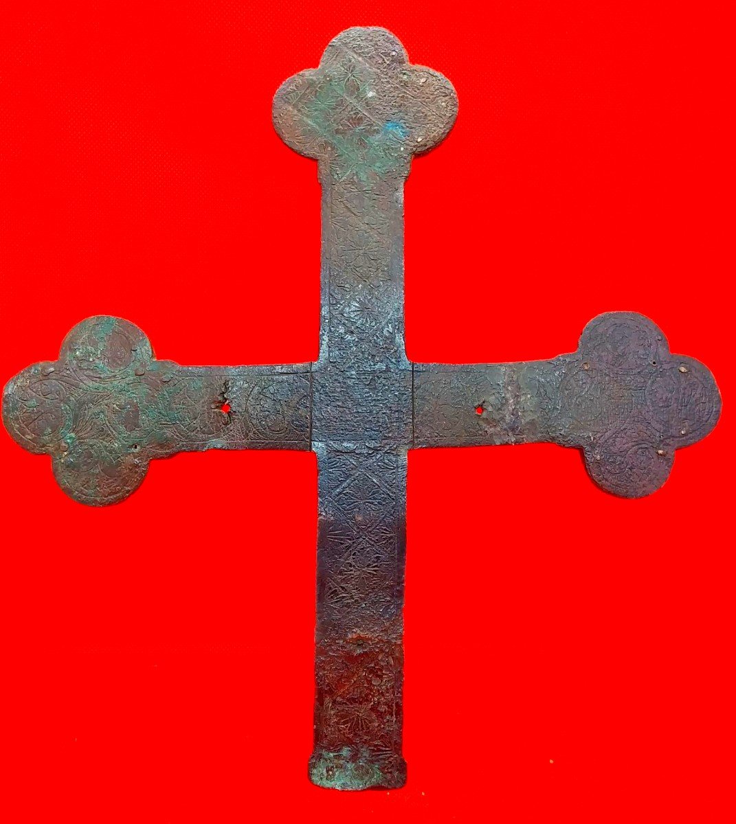 Bronze Cross Mosan 12th Century-photo-1