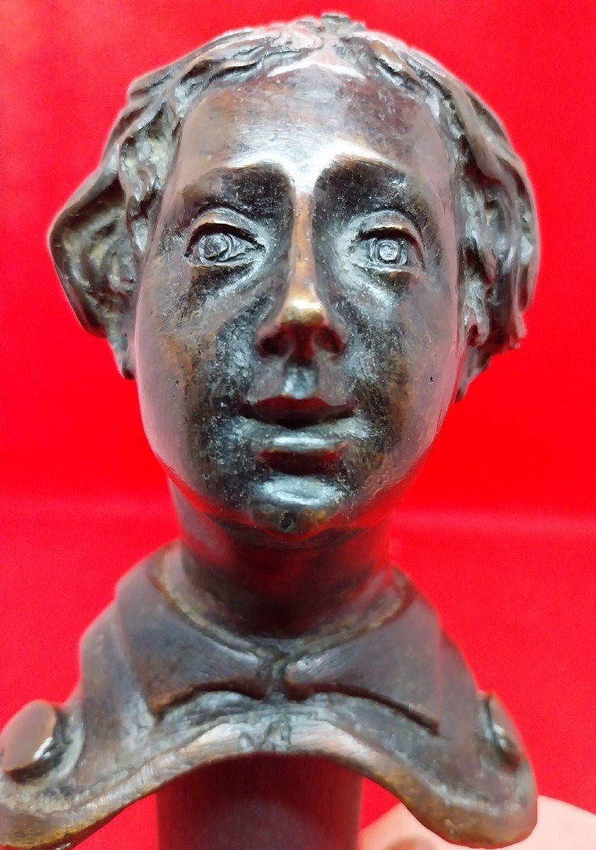 Bronze Ancien Tête De Femme Italie 16ème