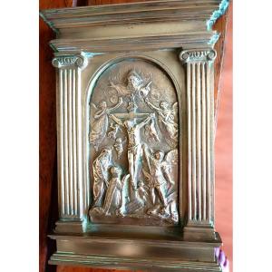 Bronze Plaque Depicting Religious Scene 17th