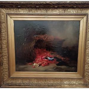 Still Life Painting 19th Century Brunel De Neuville