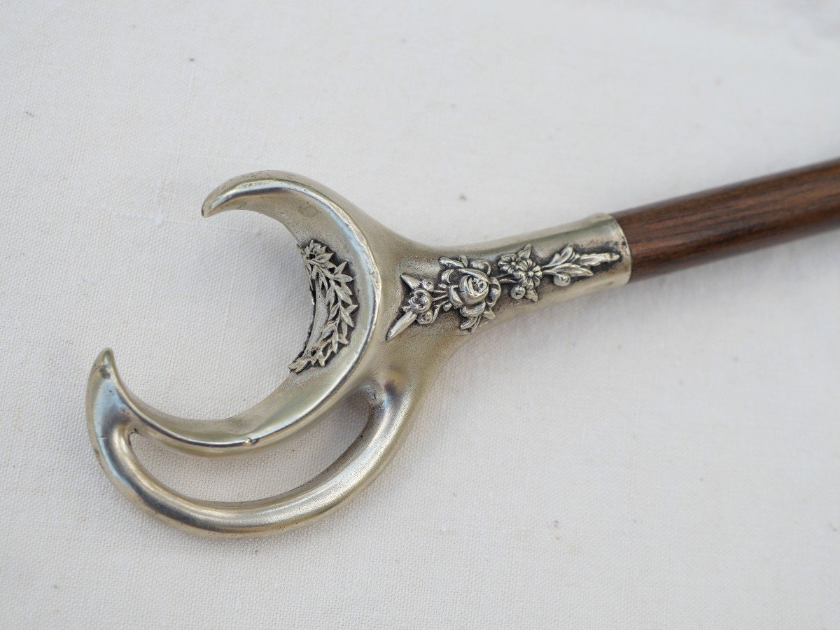 Art Nouveau - Dandy Ceremonial Cane In The Shape Of A Crescent-photo-1