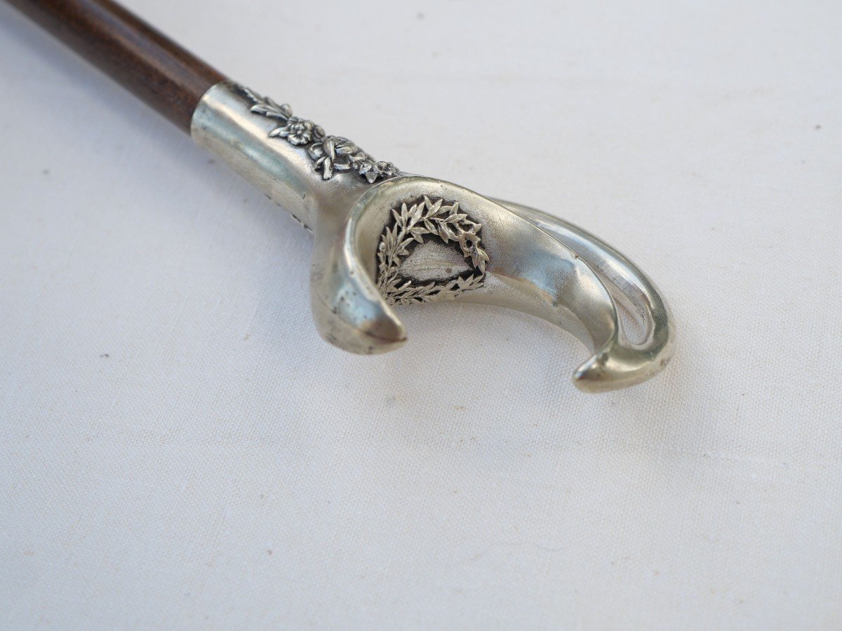 Art Nouveau - Dandy Ceremonial Cane In The Shape Of A Crescent-photo-4