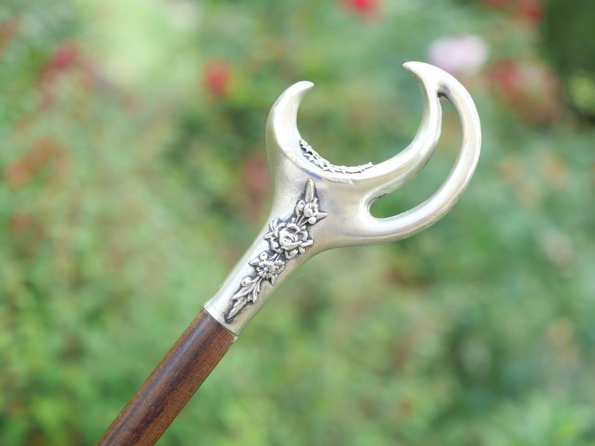 Art Nouveau - Dandy Ceremonial Cane In The Shape Of A Crescent