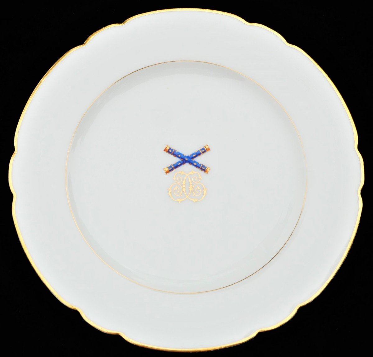 Assiette Du Service Personnel Du Maréchal De France François Marcellin Certain De Canrobert XIX