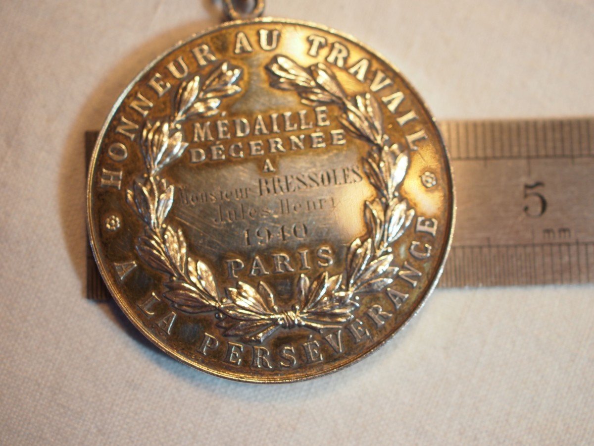  1910 Piano Maker Medal In Sterling Silver Jules Faivres Prize-photo-4