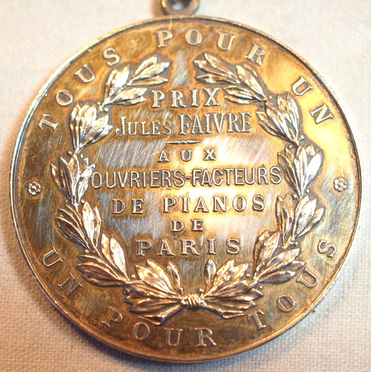  1910 Piano Maker Medal In Sterling Silver Jules Faivres Prize