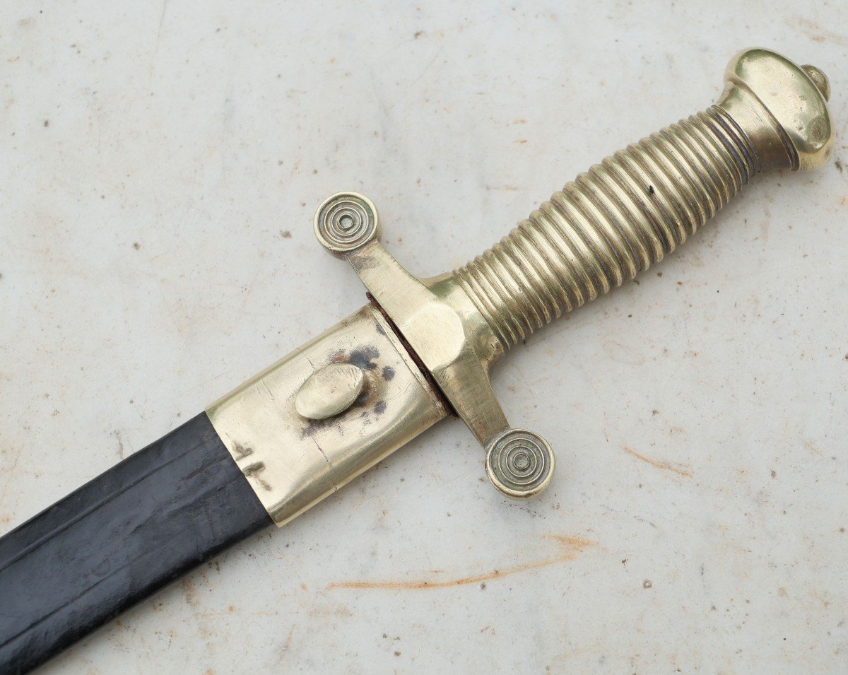 Lightened Sword Model 1855 With Complete Bronze Mount With Scabbard - Second Empire XIX-photo-3