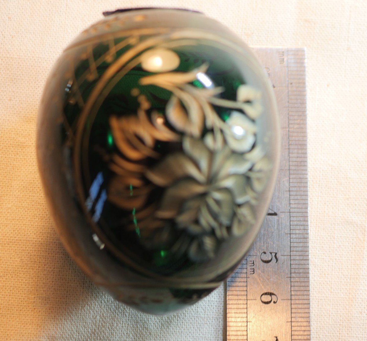 Faberge Style Egg Dark Green Model Engraved Russian Production Bx24fab001-photo-5