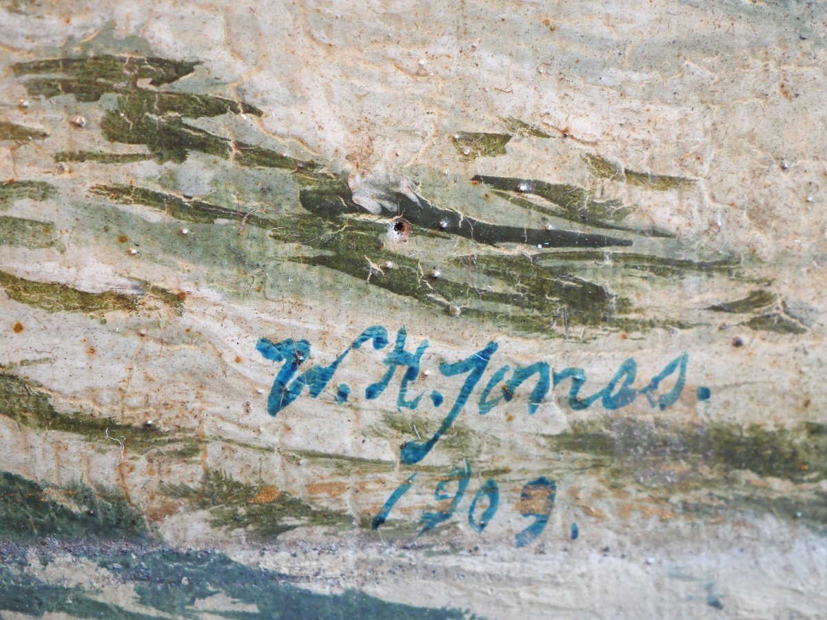 Hsp Ex-voto Fortune De Mer Painting Signed Wh Jones 1903 - Rbm24hst001-photo-6