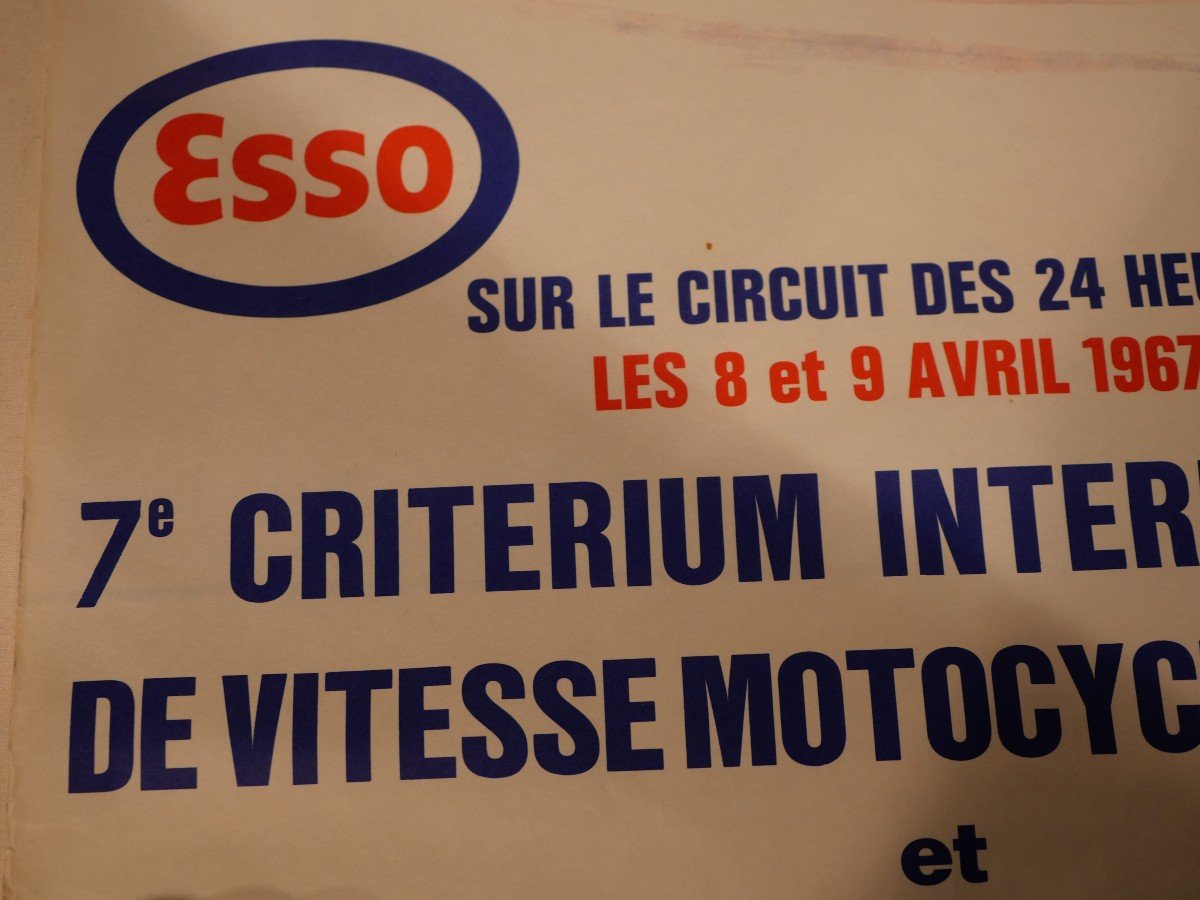 Motobilia - Poster Le Mans 1967 7th International Motorcycle Speed Criterium And 24h Test-photo-2