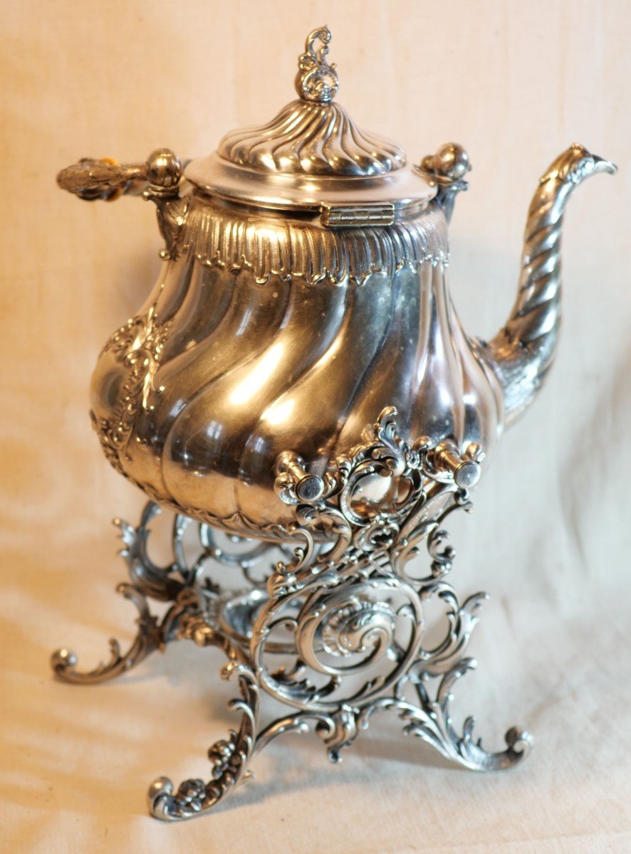 Samovar In Silver Metal Wmf Württembergische Metallwarenfabrik Ag - 19th Century - Sbx24sam001-photo-1