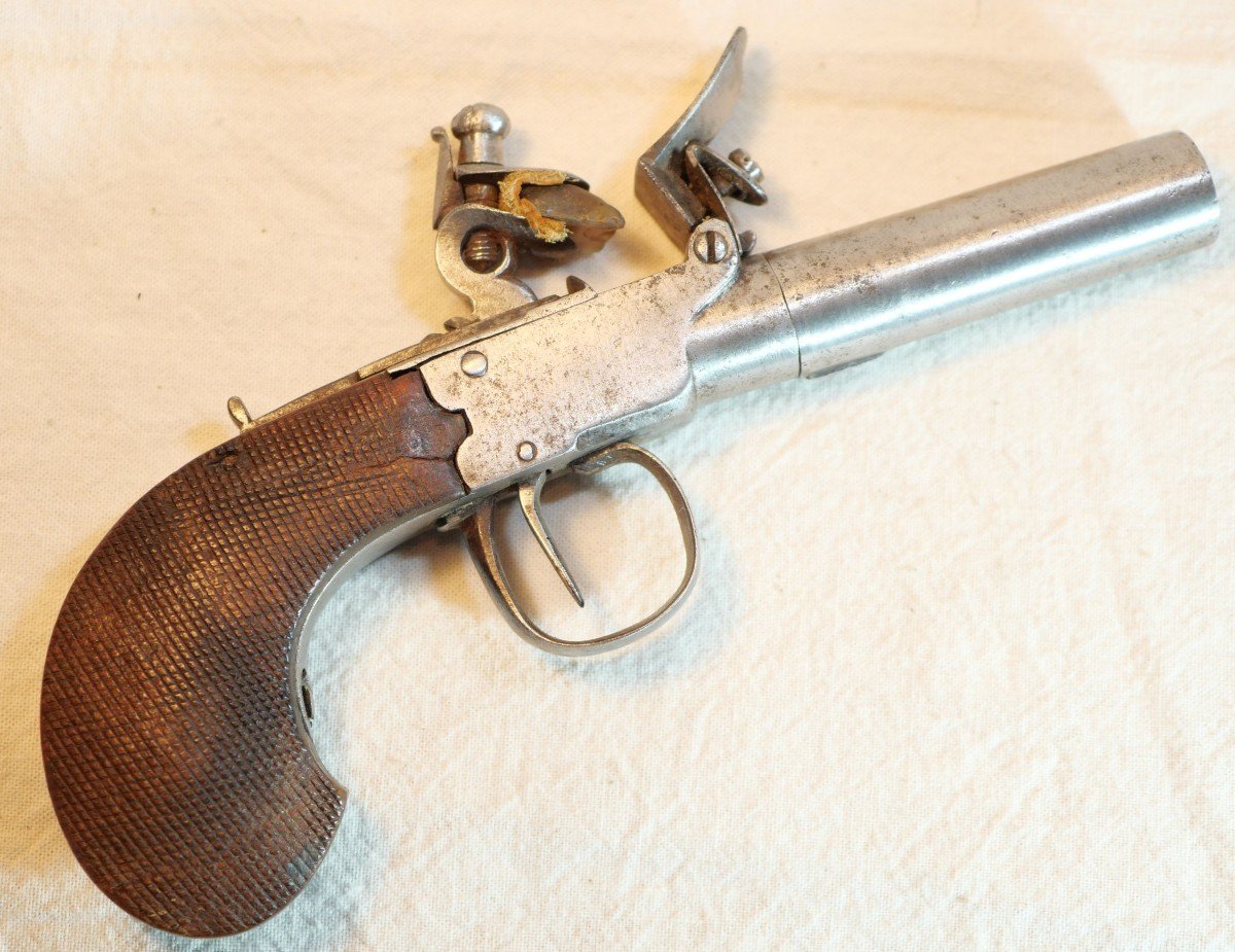 11mm Flintlock Pistol With Forced Ball, Detachable Barrel And Safety - XVIII - Her24cof004-photo-2