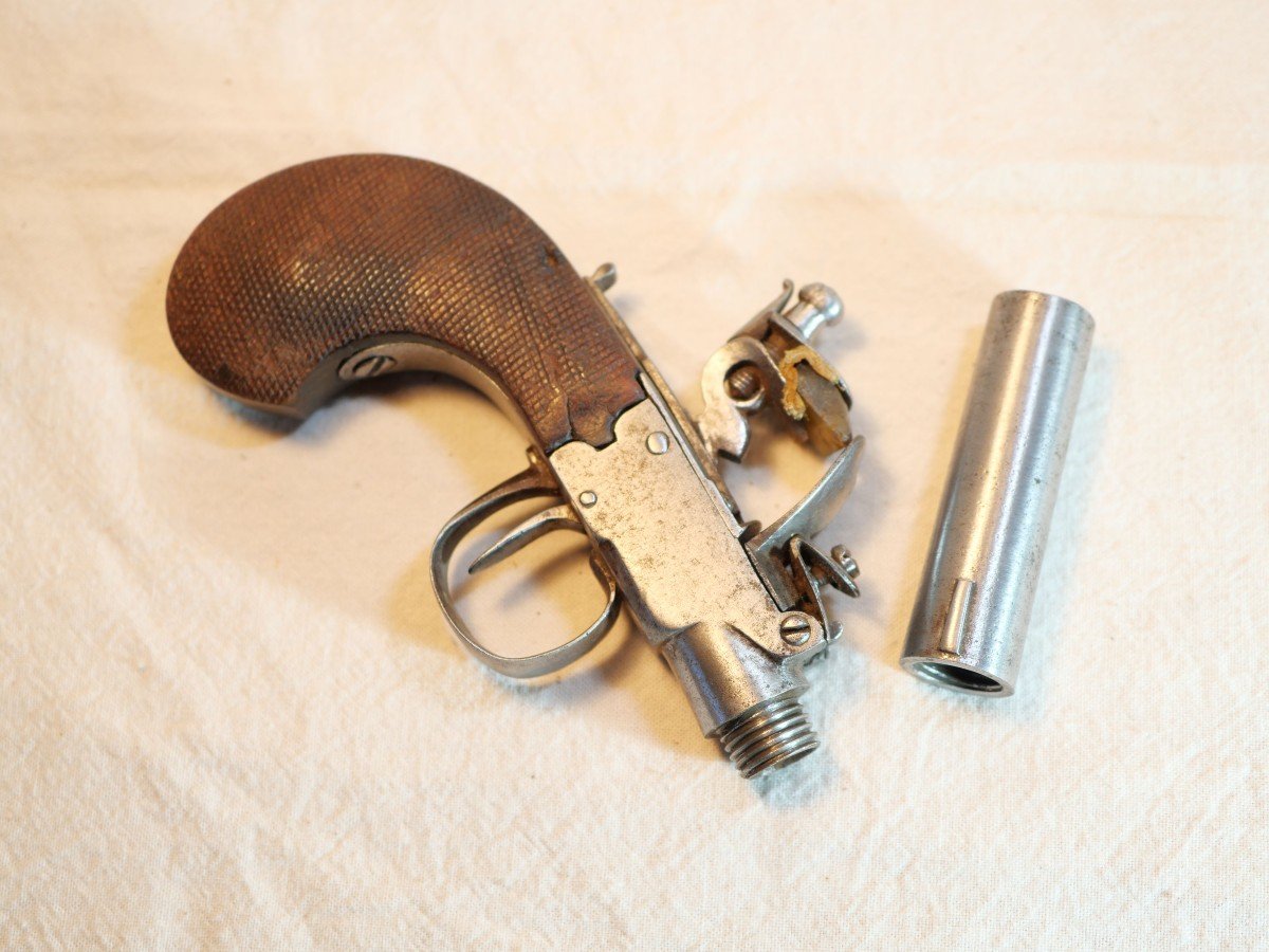 11mm Flintlock Pistol With Forced Ball, Detachable Barrel And Safety - XVIII - Her24cof004-photo-4